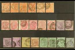 1865-80 USED SURFACE PRINTED SELECTION An ALL DIFFERENT USED Selection Presented On A Stock Card. Includes 1865-67... - Altri & Non Classificati