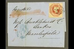 1854 (6 APR) REGISTERED COVER TO MACCLESFIELD Bearing 1848 10d Brown Embossed, Die 1, Cut Square With Excellent... - Altri & Non Classificati