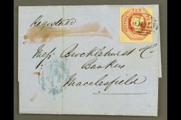 1854 (6 APR) REGISTERED COVER TO MACCLESFIELD Bearing 1848 10d Brown Embossed, Die 1, Cut Square With Excellent... - Andere & Zonder Classificatie