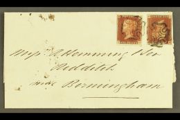 1841 THE CODE OF STAMP PLACEMENT? 1841 (14 Oct) Neat Entire Wrapper Bearing Two Examples Of The 1841 1d Red- Brown... - Altri & Non Classificati