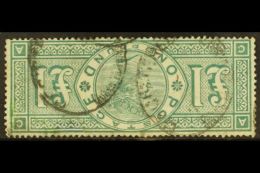 1887 RARE "INVERTED WMK" VARIETY £1 Green, Variety "inverted Watermark", SG 212 Var (SG Spec. K 17b), Small... - Other & Unclassified