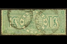 1887 RARE "INVERTED WMK" VARIETY £1 Green, Variety "inverted Watermark", SG 212 Var (SG Spec. K 17b), Small... - Andere & Zonder Classificatie