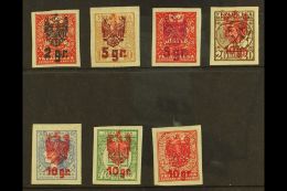 POLISH OCCUPATION 1921 Local Military Admin Bogus Issue, Mint Range Of Imperf Stamps Of Ukraine Surcharged And... - Ucraina