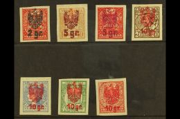 POLISH OCCUPATION 1921 Local Military Admin Bogus Issue, Mint Range Of Imperf Stamps Of Ukraine Surcharged And... - Oekraïne