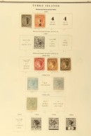 1881-1950 FINE MINT COLLECTION On Pages, ALL DIFFERENT, Inc 1881 ½d On 6d SG 8 (unused) & ½d On... - Turks E Caicos