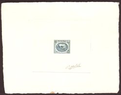 1950 SUNKEN DIE PROOF 15f "Intaglio Of A Horse At Carthage Museum" (as SG 341, Yvert 244) - Printed In Blue-green,... - Tunesien (1956-...)