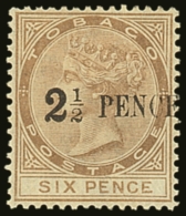 1883 2½d On 6d Stone, SG 13, Fine Mint. For More Images, Please Visit... - Trinidad & Tobago (...-1961)
