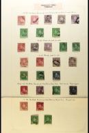 1859-82 PERFORATED BRITANNIAS USED COLLECTION Includes 1859 Pin Perf 12½ 1d Rose-red, 1d Carmine, 6d... - Trinidad & Tobago (...-1961)