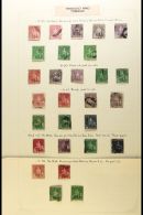 1859-82 PERFORATED BRITANNIAS USED COLLECTION Includes 1859 Pin Perf 12½ 1d Rose-red, 1d Carmine, 6d... - Trinidad En Tobago (...-1961)