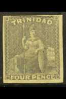 1859 4d Grey-lilac, 4 Clear Margins, SG 25, Very Fine Mint For More Images, Please Visit... - Trinité & Tobago (...-1961)