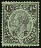 1916 1s Black / Green Opt'd "N.F.", SG N5, Very Fine Mint. For More Images, Please Visit... - Tanganyika (...-1932)