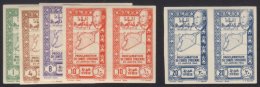 1944 IMPERF PAIRS Proclamation Complete Postage Set As Horizontal IMPERF PAIRS, Maury 283/287, Superb Never Hinged... - Syrie