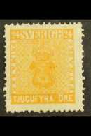 1858-72 24 Ore. Orange Yellow Facit 10 D1, Mint With Good Colour And Large Part Gum, Sjoman Photo Certificate. Cat... - Autres & Non Classés