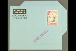 1961 AIR LETTER 5c On 6d Red-violet & Black (Kudu) With Locally Applied "SPECIMEN" Overprint In Violet,... - Swaziland (...-1967)