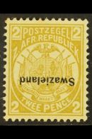 1889-90 2d Olive-bistre Perf.12½, SG.5a, Mint, No Certificate And Presumed To Be A Faked Overprint For More... - Swaziland (...-1967)