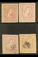 CARLIST ISSUES 1874 CATALONIA 16m Rose Mint (x2), Edifil 157, And Both Shades Used, Edifil 157/157a, Fine... - Autres & Non Classés