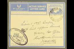 ACTIVE SERVICE LETTER CARD 1944 3d Ultramarine On White, No Overlay, H&G 4, Fine Used With "Bulawayo 1 AUG 44"... - Southern Rhodesia (...-1964)