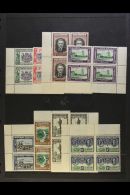 1940 Golden Jubilee Set, SG 53/60, In Never Hinged Mint Corner Blocks Of Four, The 1½d Cecil Rhodes Block... - Südrhodesien (...-1964)