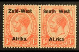 1923 1d Rose-red, Setting I, "Af.rica" OVERPRINT VARIETY, SG 2c, Fine Mint. For More Images, Please Visit... - Africa Del Sud-Ovest (1923-1990)