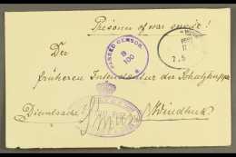 1917 Stampless Env Endorsed "Prisoner Of War Service!" From The Camp At Swakopmund To Windhuk, Postmarked... - Zuidwest-Afrika (1923-1990)