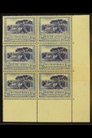 UNION VARIETY 3d Blue, Watermark Inverted, Issue 2, JOINED PAPER VARIETY In Corner Marginal Block Of 6 (join... - Non Classés