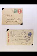 KING'S HEADS COVERS Group Of Covers, We Note 1917 & 1918 Censored Covers, Each Franked 2½d, Both With... - Non Classés