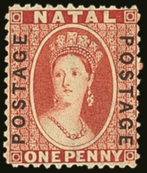 NATAL 1870 1d Bright Red Ovptd Postage Vertically, SG 60, Very Fine Mint. For More Images, Please Visit... - Non Classificati