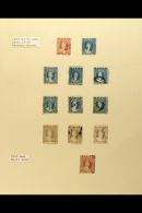 NATAL 1859 - 1867 Fine Used Collection On Pages With 1859 1d And 3d Perkins Bacon, 3d Perforation Range (6), 6d... - Non Classificati