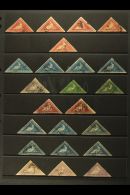 CAPE OF GOOD HOPE 1855-64 TRIANGLES COLLECTION. An Attractive Used Collection On A Stock Page, Many With Three... - Non Classificati