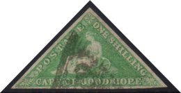 CAPE OF GOOD HOPE 1863-64 1s Bright Emerald-green, SG 21, Fine Used, Three Good Margins. For More Images, Please... - Unclassified
