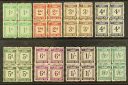 POSTAGE DUES 1940 Set Complete, SG D1/8, In Very Fine Never Hinged Mint, Blocks Of 4. (32 Stamps) For More Images,... - Salomonseilanden (...-1978)