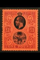 1912-21 £1 Black And Purple/red, SG 128, Fine Mint. Fresh And Attractive! For More Images, Please Visit... - Sierra Leone (...-1960)