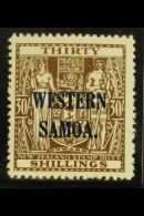 1945-53 30s Brown Postal Fiscal, SG 211, Never Hinged Mint. For More Images, Please Visit... - Samoa (Staat)