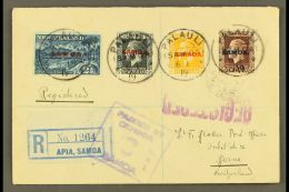 1919 (6 Jan) Registered Env To Switzerland Bearing The 1916 1½d, 2d, 2½d & 3d Overprinted Stamps... - Samoa (Staat)