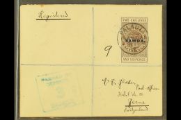 1919 (31 Jan) Registered Env To Switzerland Bearing The 1917 2s6d Grey- Brown 'tall' Stamp (SG 123) Tied By Superb... - Samoa (Staat)