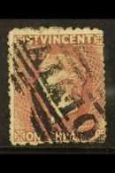 1873 1s Lilac- Rose Perf 11 To 12½x15, SG 20, Good Used, Tiny Thin. Cat £350. For More Images, Please... - St.Vincent (...-1979)
