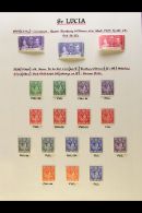 1937-1951 COMPLETE SUPERB MINT COLLECTION On Leaves, All Different, Inc 1938-48 Set With All Perf Types & Both... - Ste Lucie (...-1978)