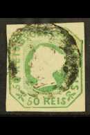 1853 50r Blue-green Maria, SG 7, Used, Expertly Repaired With Four Margins, But Still An Attractive Stamp With... - Autres & Non Classés