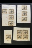 1907-10 4d Black And Sepia, Wmk Upright, Perf 11, (SG 52) - Collection Of Identified Positional Examples, Mostly... - Papua-Neuguinea