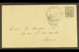1894 (9 May) 10c Grey Postal Stationery Envelope (Higgins & Gage 25) To Paris With Fine "GRANADA" Circular... - Nicaragua