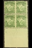 1902 ½d Green With Mixed Perfs, SG 306, Very Fine Mint Lower Marginal BLOCK OF FOUR. For More Images,... - Other & Unclassified