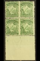 1902 ½d Green With Mixed Perfs, SG 306, Very Fine Mint Lower Marginal BLOCK OF FOUR. For More Images,... - Andere & Zonder Classificatie