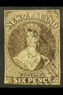 1862-64 6d Brown, Watermark Large Star, SG 42, Fine Used With Small Neat Margins, Close At Lower Left Corner. This... - Altri & Non Classificati