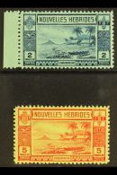 FRENCH 1938 2f Blue On Pale Green & 5f Red On Yellow, SG F62/63, Very Fine Mint, Fresh. (2 Stamps) For More... - Other & Unclassified