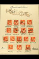 INDIES - VERY FINE POSTMARKS COLLECTION Of 1930's And Early 1940's Issues Beautifully Identified And Displayed On... - Other & Unclassified