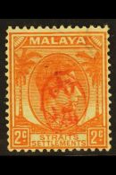 PENANG 1942 2c Orange Of Straits Settlements With Type T2 (Itchiburi Seal) Overprint In Red, SG J70, Mint. For... - Other & Unclassified