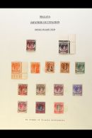 GENERAL ISSUES STRAITS SETTLEMENTS 1942 (Apr) Fine Mint Collection Of Boxed Handstamps Presented On A Page, Inc... - Altri & Non Classificati