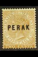 PERAK 1880-81 2c Brown Opt, SG 9, Fresh Mint Small Part Gum, Light Wrinkle. For More Images, Please Visit... - Andere & Zonder Classificatie