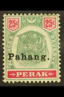 PAHANG 1898 25c Green And Carmine, SG 20, Very Fine Mint. For More Images, Please Visit... - Altri & Non Classificati