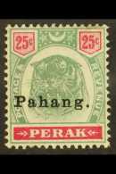 PAHANG 1898 25c Green And Carmine, SG 20, Very Fine Mint. For More Images, Please Visit... - Autres & Non Classés